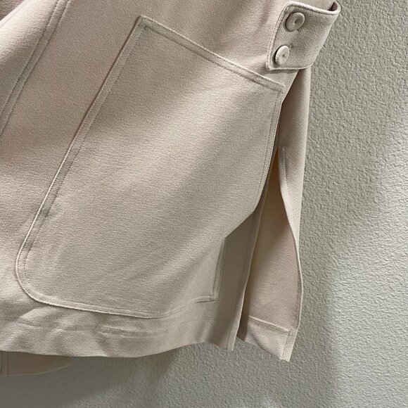 LYSSE "Ilaria" Short Sleeve Tunic Blazer Open Front Short Sleeve, Cream - L - Picture 5 of 15